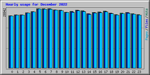 Hourly usage for December 2022