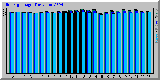 Hourly usage for June 2024