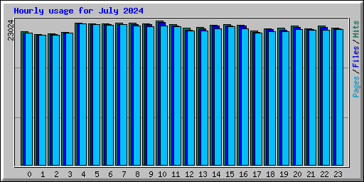 Hourly usage for July 2024