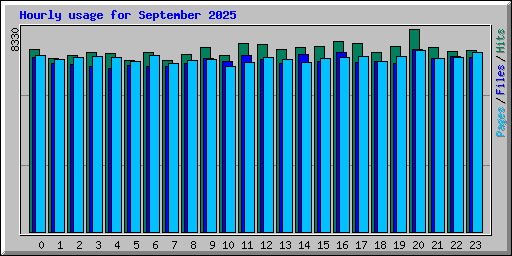 Hourly usage for September 2025