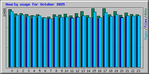 Hourly usage for October 2025