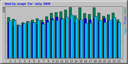 Hourly usage for July 2026